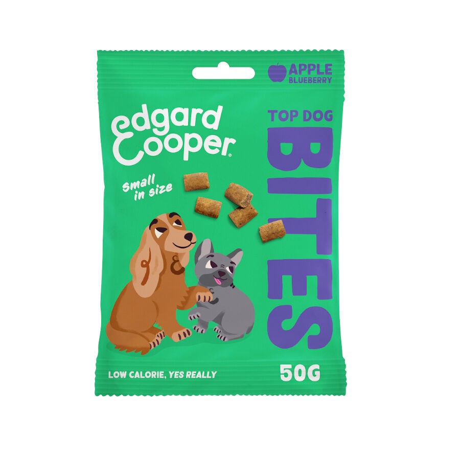 50 g Edgard & Cooper Bocaditos Mini de Manzana snack para perros, , large indicador imagen numero 1
